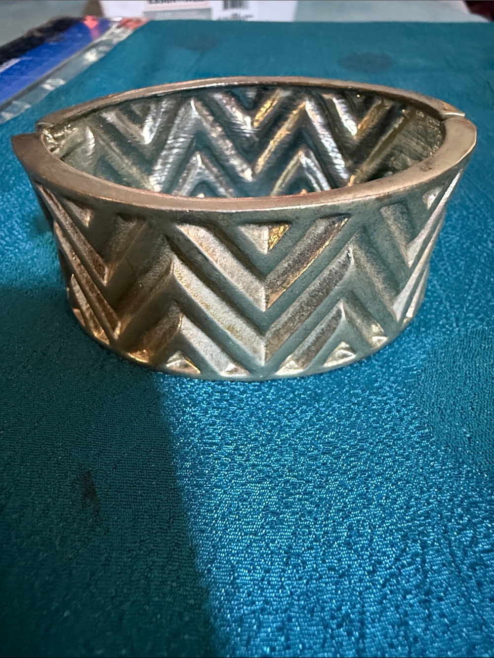 Metallic Chevron cuff bracelet